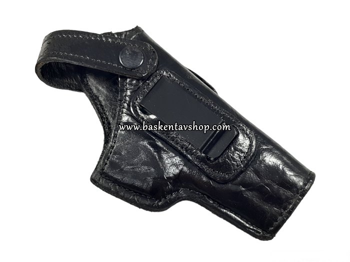 Maşalı Orta Boy Sarsılmaz-Cz75-Canik55 Deri Tabanca Kılıfı Siyah-av14672