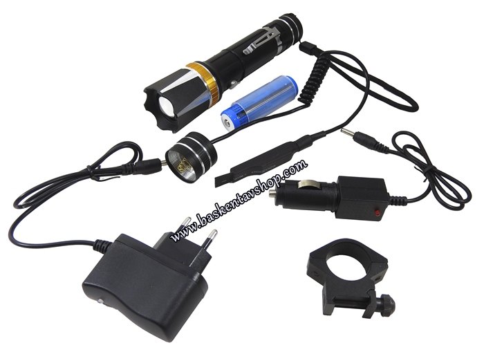 Flashlıght Şarjlı Tüfek Feneri-av13114