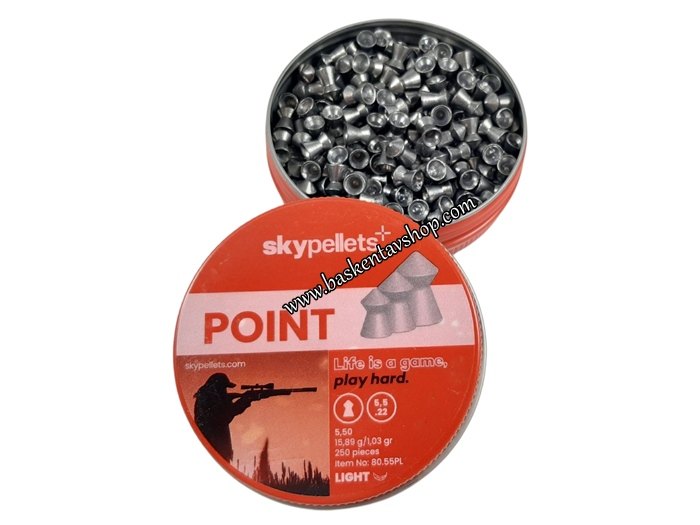 SKYPellets Poınt Lıght 5,5 mm Havalı Tüfek Saçması (15.89 Grain-250 Adet)-av15081