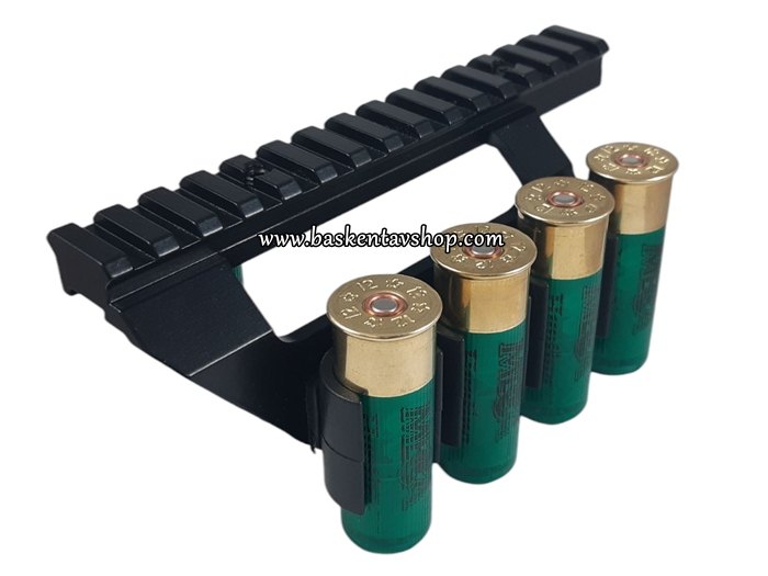 11mm Kızaklı Tüfeklere Takılan 22mm Picatinny Ray Sistemi ve 12 Kalibre Fişeklik-av15188