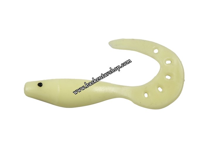 8cm Fosforlu Kuyruklu Turna-Levrek Silikon Balık-av13971
