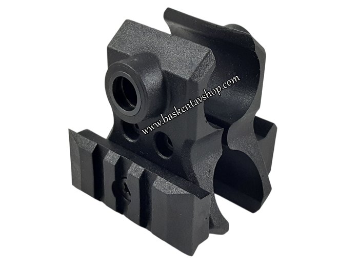 12 Kalibre QD Yuvalı 22mm Picatinny Raylı Namlu Kelepçesi-av15143