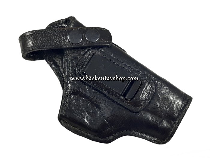 Maşalı Canik TP-9 Deri Tabanca Kılıfı Siyah-av14671