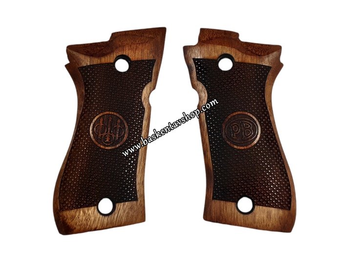 Beretta F81-Fatih13 Lazer İşleme Ahşap Tabanca Kabzesi-av14779