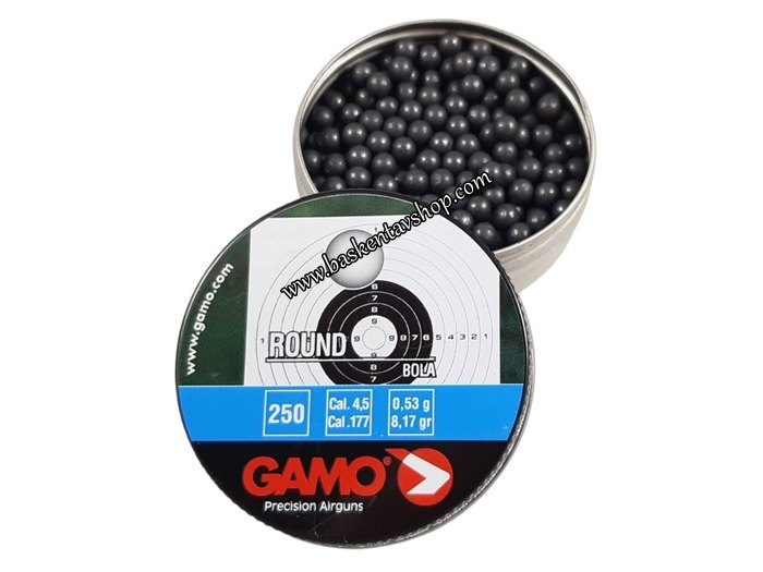 Gamo Round Bola 4,5 mm BB Havalı Tüfek Saçması (8.17 Grain-250 Adet)-av15087