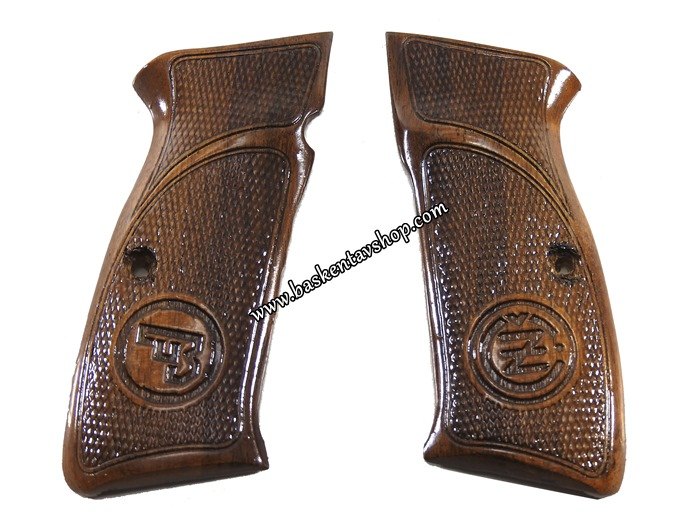 CZ75 Lazer İşleme Ahşap Tabanca Kabzesi-av13245