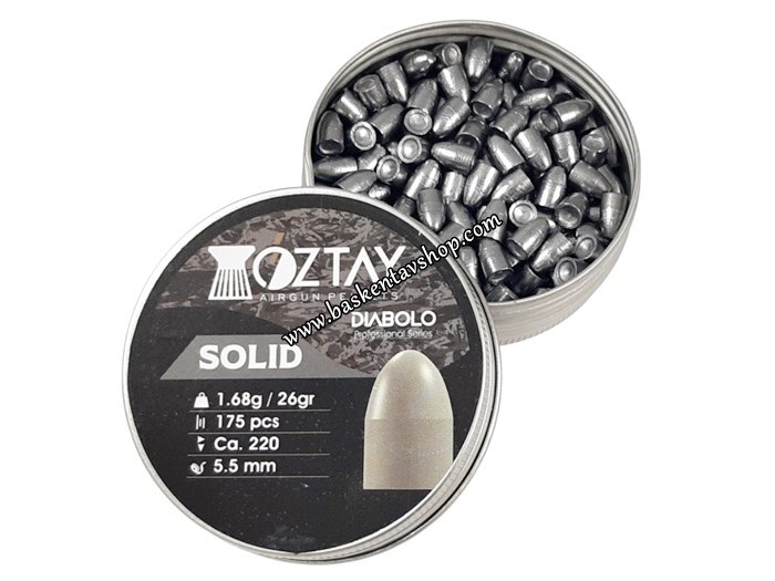 Öztay Solid 5,5 mm Havalı Tüfek Saçması (26 Grain-175 Adet)-av14899
