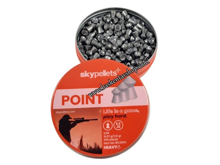 SKYPellets Poınt Heavy 5,5 mm Havalı Tüfek Saçması (16.97 Grain-250 Adet)-av15080