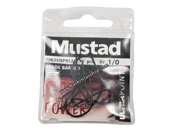 Mustad 10625NPBLM Black No=1/0 Olta İğnesi (10 Adet)-av14378