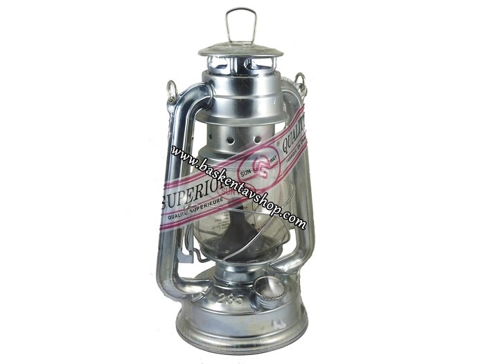 Dekoratif Nostaljik Gaz Lambası Gemici Feneri Gri Orta Boy-av14104