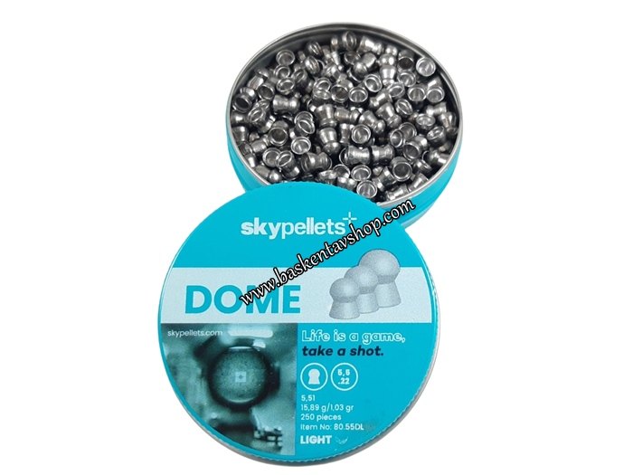 SKYPellets Dome Lıght 5,5 mm Havalı Tüfek Saçması (15.89 Grain-250 Adet)-av15085