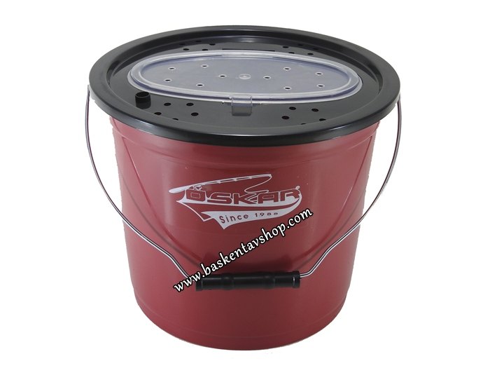 Oskar Balıkçı Kovası 6 Litre Kırmızı-av13349