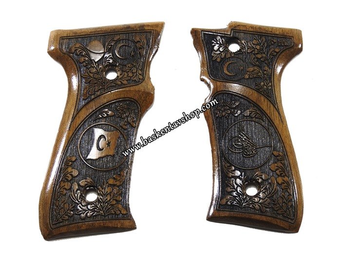 Yavuz 16 Lazer İşleme Ahşap Tabanca Kabzesi-av13238