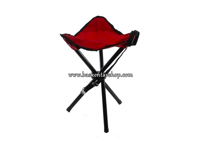 3 Ayaklı Katlanır Tabure Kırmızı-av12319