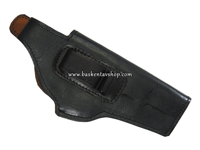 Maşalı Browning 14`lü İthal Deri Tabanca Kılıfı Siyah-av13761