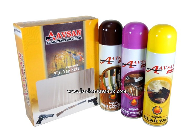 Avsan Silah Yağı 3`lü Set Pas-Temizleme-Koruyucu-av14399