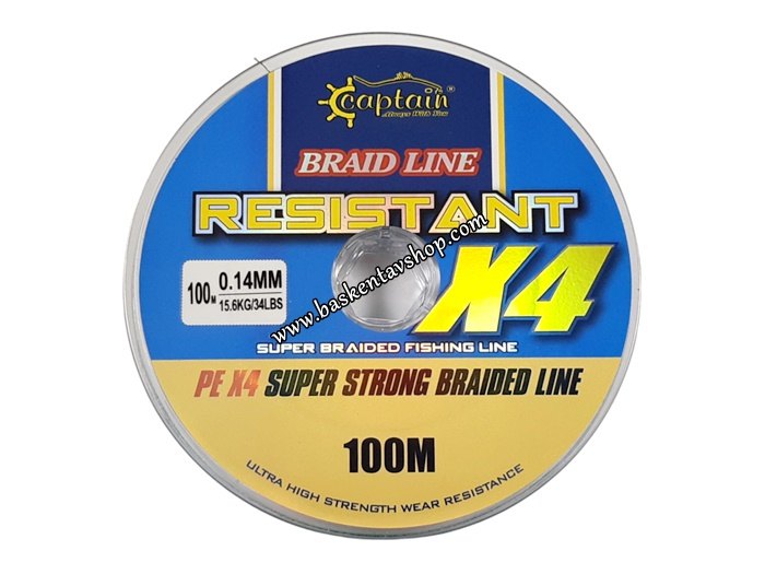 Captain Resıstant X4 0,14MM-100M İp Misina-av14665