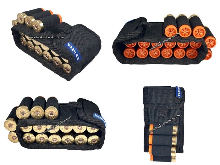 12 Kalibre Cordura Bel Tipi Fişeklik (18`li) Siyah-av14818